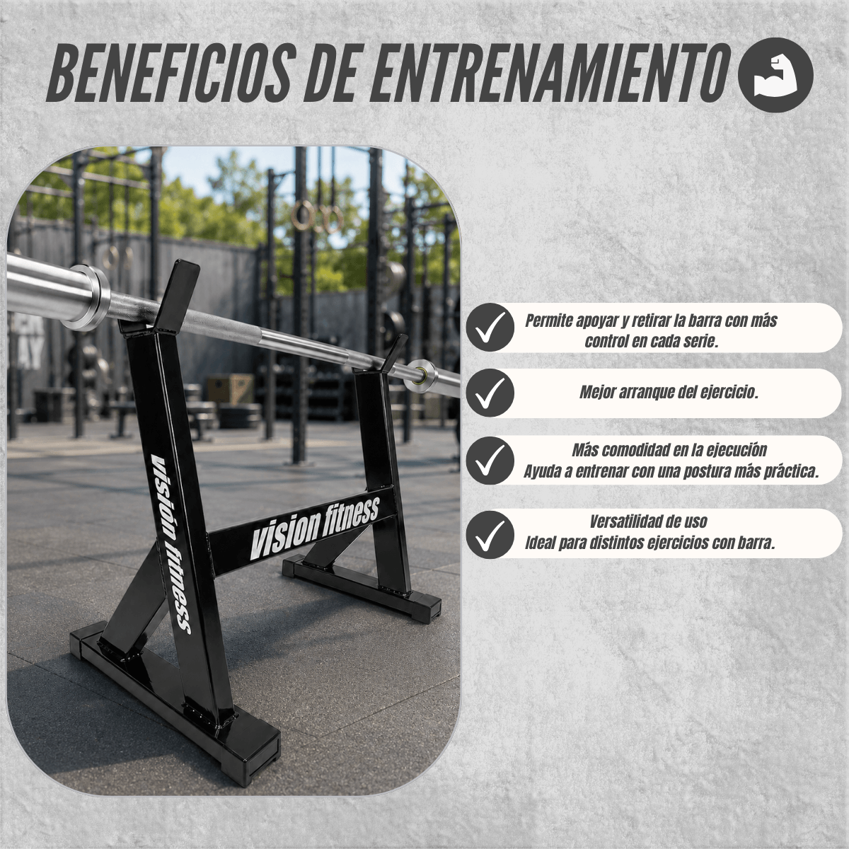 Soporte Porta Barra para Entrenamiento